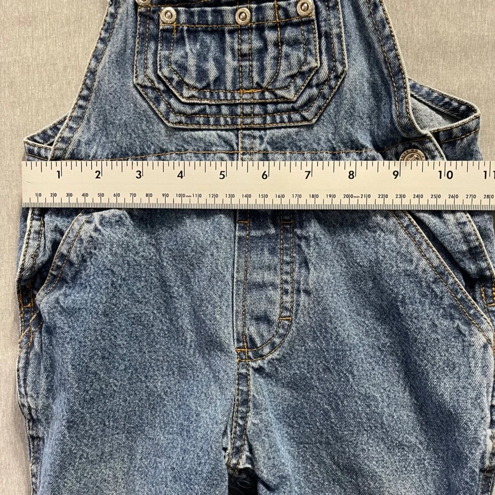 Route 66 Lil 66‎ Denim Overalls Kids 12M Blue Vintage 90s Snap Inseam